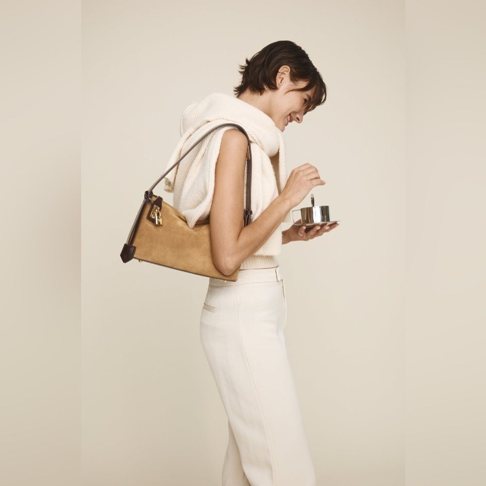 Verified Gold Suede Hobo Bag - Picture 5 of 16